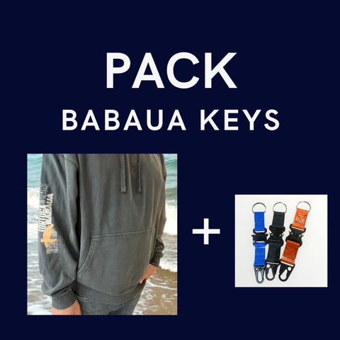 PACK BABAUA LLAVES. SUDADERA + LLAVERO