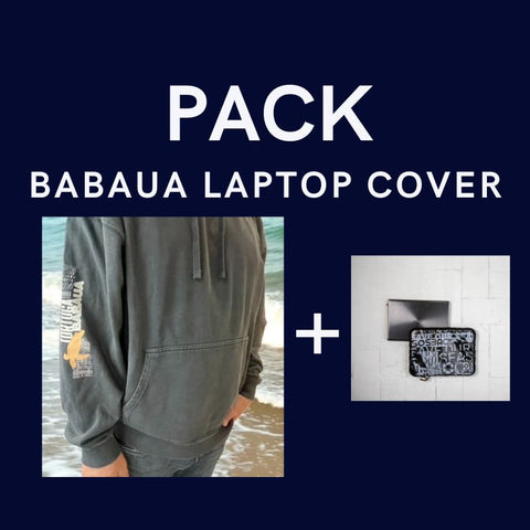 PACK BABAUA LAPTOP  + SUDADERA MAS FUNDA DE ORDENADOR